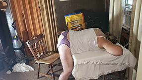 Watch that 14 inch dildo squirt and gape her ass!