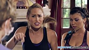 watch the lesbian trio fingering and squirting together