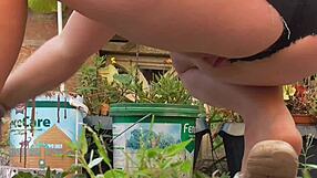 Hot New Shorts Flashing Pussy On Balcony