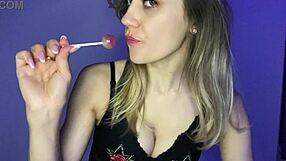 imagine you are this lollypop blonde amateur solo