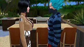 Mikasa Seduces Vegeta: I'll Fuck You Better!