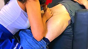 Gay step-sister and step-brother takes dangerous risk and starts wrestling erotically at home