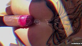 Latina Bodybuilder With Tattoos Gives Muscular Blowjob And Gets Creampie Facial