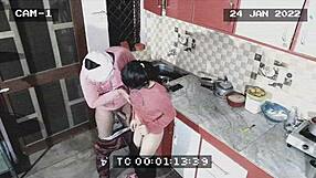 Owner and maid caught in blowjob and fucking!