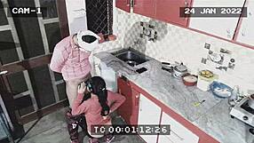 Owner and maid caught in blowjob and fucking!