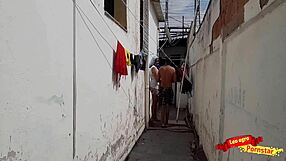 Slipped a Buttplug in Maid’s Juicy Ass in Backyard