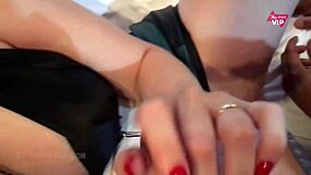 Thay Ksada convinces her friend to suck her husband’s pussy in a motel and her husband records it from behind through a close-up lens