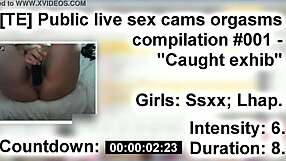 Caught Teen's Public Flashing Orgasms Compilation