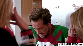 Nasty Teen Stepsisters Share Stepbrother's Monster Cock in 3some