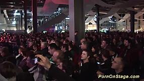 Wow! Wild Sapphic Lesbian Love Explodes on Public Stage!