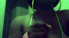 Ebony ex delivers intense blowjob to big black cock