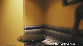 Watch Her Flash in the Hotel Bar Before Riding Cock in the Room!