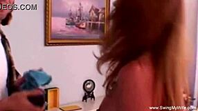 redhead wife takes two cocks at wedding