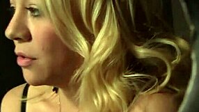 golden haired brunette receives intense gloryhole blowjob