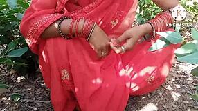 indian desi wife bent over outdoor