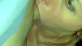 tiny amateur handles big white cock in homemade video