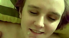 Blonde Whore Jenn Gets Her Big Tits Covered In Cum From Monster Cock.