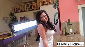 hot christy mack and london keyes take on ramon's huge cock in threesome blowjob. they ride and cumshot on tits.