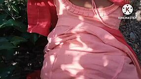 indian desi wife bent over outdoor