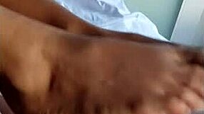 Xania lombardo uses foot for hot game footjob