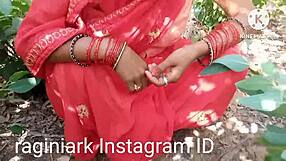 indian desi wife bent over outdoor