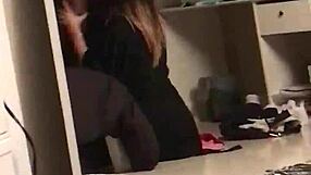 Is this young slut giving interracial blowjob?