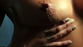 Look at her rubbing that pussy with big tits!