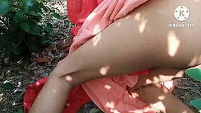 indian desi wife bent over outdoor
