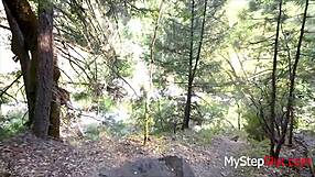 Teen 18+ performs amazing outdoor oral on father in law's big cock