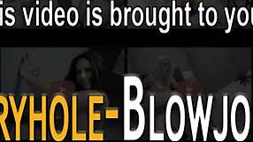 She sucks that big black cock at the gloryhole