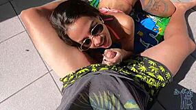 I visited the new neighbor and sucked his big cock