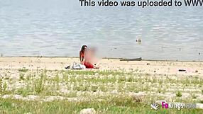 Ebony babe PICKS UP any guy NEXT TO THE LAKE