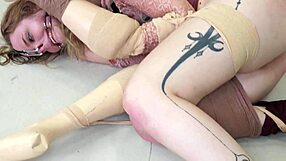 Submissive Teen 18+ Gagging On Her Doms Cock