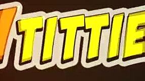 Huge oiled tits bent over for doggystyle action