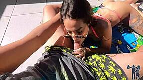 I visited the new neighbor and sucked his big cock