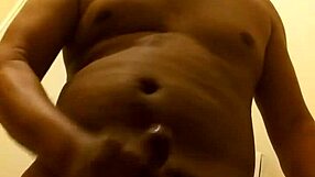 Masturbating intensely in the shower with bold strokes