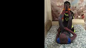 spiderman and biker getting gay with some masturbation 😏