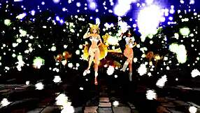 Half-Naked Girls Perform Dance And Singing In Cartoon Anime Style