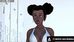 Hentai Students Fuck In Public And Scissor In Locker Room!