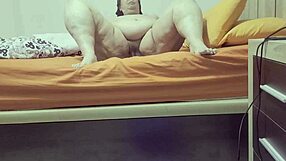 Mature BBW Woman Plays With Camera In Her Room