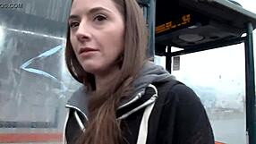 naughty brunette teen leyla pissing outdoors in public nude