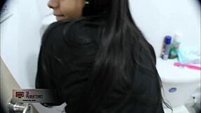 i masturbate seeing horny mother-in-law in underwear, then fuck in bathroom