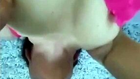 he pushes his cock deep into her throat and pussy