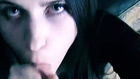 The Guy Forces Beautiful Brunette To Suck His Cock And Cums On Her Face