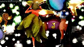 Half-Naked Girls Perform Dance And Singing In Cartoon Anime Style