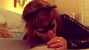 Sexy milf moans while fucking Batman in an amateur clip