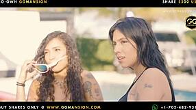 Three Latinas Suck Dildo Like It's Real!