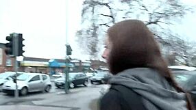 naughty brunette teen leyla pissing outdoors in public nude