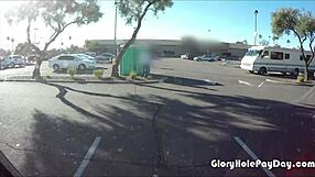 walmart porta potty gloryhole in the parking lot what a surprise