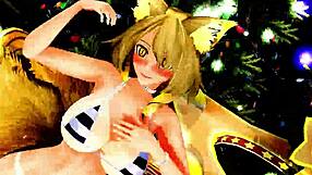 Half-Naked Girls Perform Dance And Singing In Cartoon Anime Style